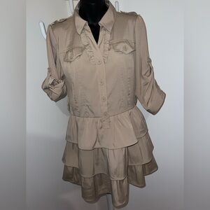 Antilia Femme Elegant Tan Dress